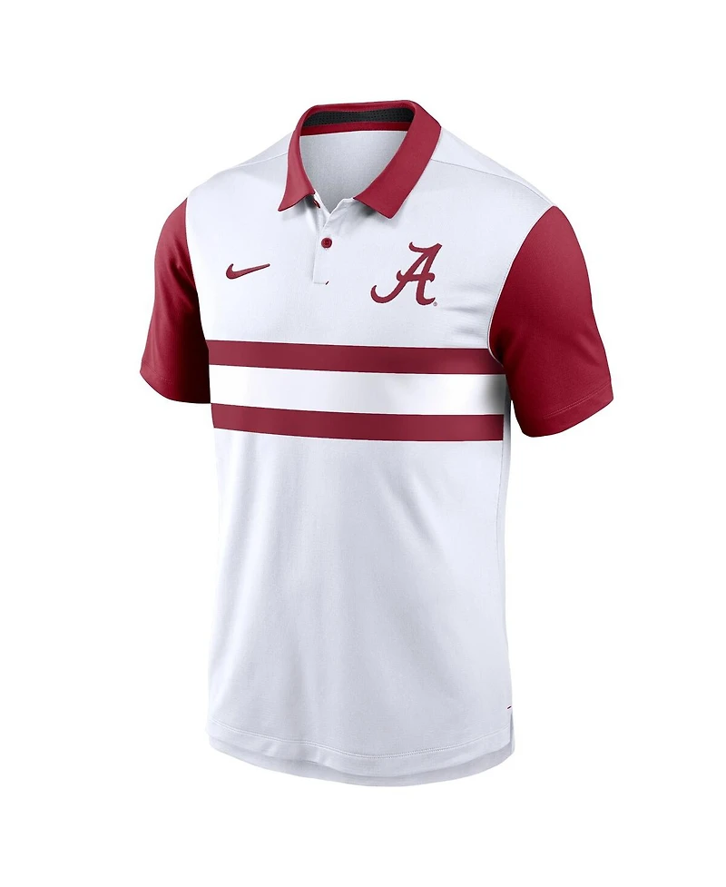 Nike Men's White Alabama Crimson Tide Primetime Campus Vapor Performance Polo