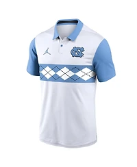 Jordan Men's White North Carolina Tar Heels Primetime Campus Vapor Performance Polo