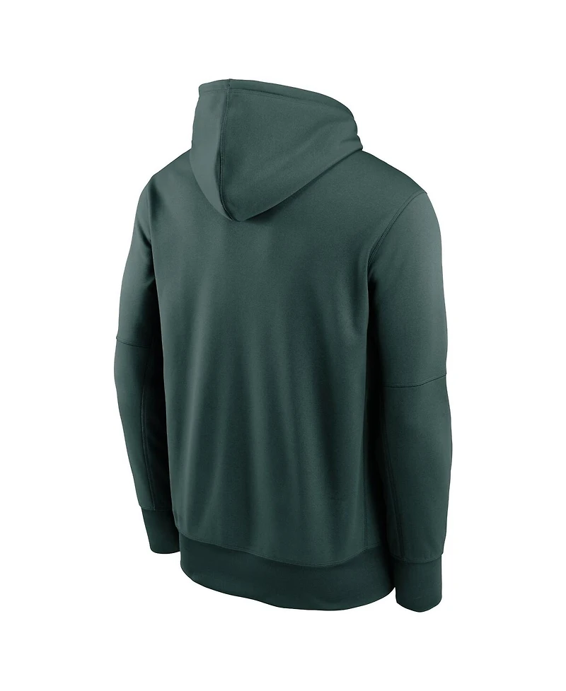 Nike Men's Green Michigan State Spartans Football Icon Performance Fleece Pullover Hoodie
