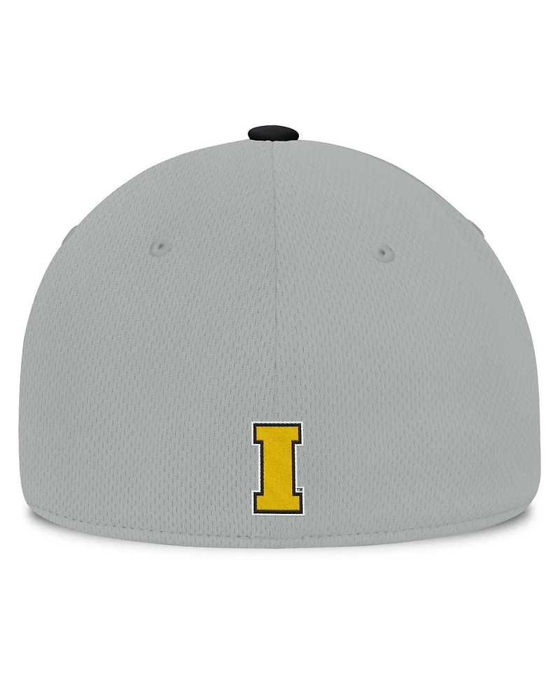 Top of the World Men's Gray/Black Iowa Hawkeyes Mick Flex Hat