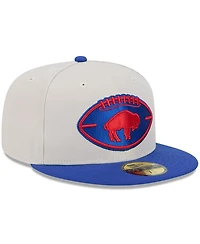 New Era Men's Stone/Royal Buffalo Bills 2024 Sideline Historic 59FIFTY Fitted Hat