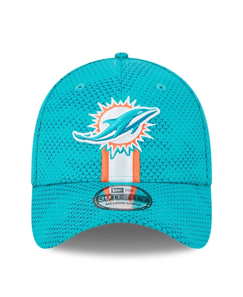 New Era Men's Aqua Miami Dolphins 2024 Sideline 39THIRTY Flex Hat