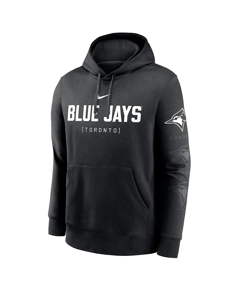 Nike Men's Black Toronto Blue Jays Fashion Club Pullover Hoodie