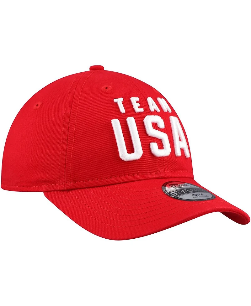 New Era Big Boys and Girls Red Team Usa Chant 9TWENTY Adjustable Hat
