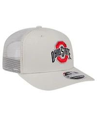 New Era Men's Stone Ohio State Buckeyes Canvas 9SEVENTY Stretch-Snap Hat