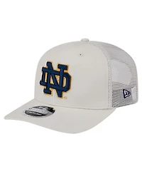 New Era Men's Stone Notre Dame Fighting Irish Canvas 9SEVENTY Stretch-Snap Hat