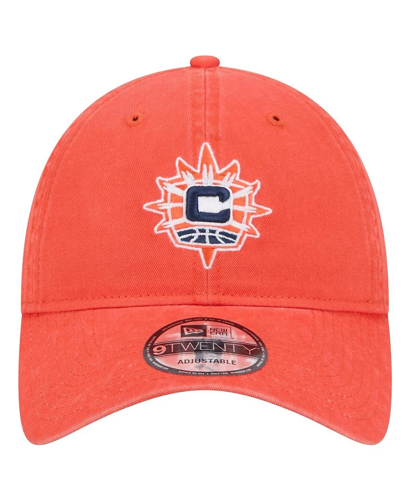 New Era Men's and Women's Orange Connecticut Sun Core Logo 9TWENTY Adjustable Hat
