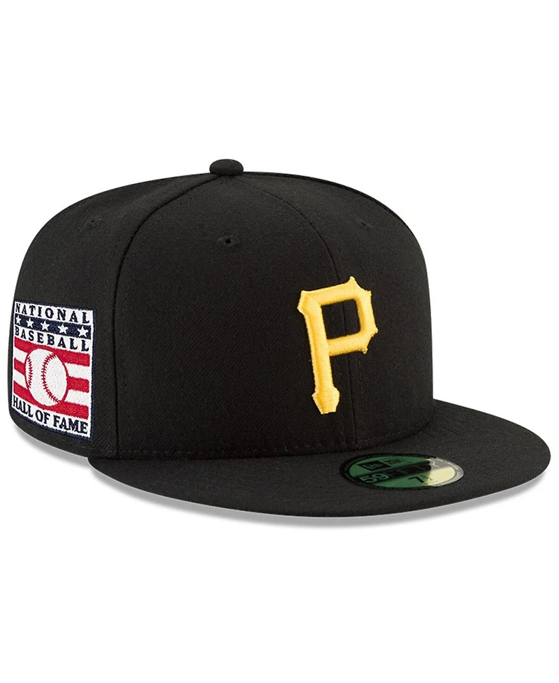 New Era Men's Black Pittsburgh Pirates National Baseball Hall of Fame 59FIFTY Fitted Hat