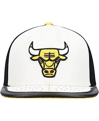 Mitchell & Ness Men's White/Yellow Chicago Bulls Day One Snapback Hat