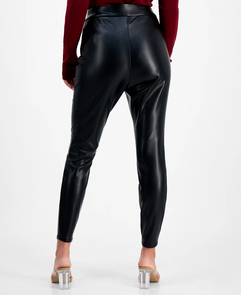 Bar Iii Women's Soft Faux-Leather Leggings, Created for Macy's