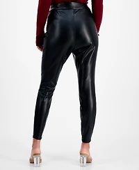 Bar Iii Women's Soft Faux-Leather Leggings, Created for Macy's
