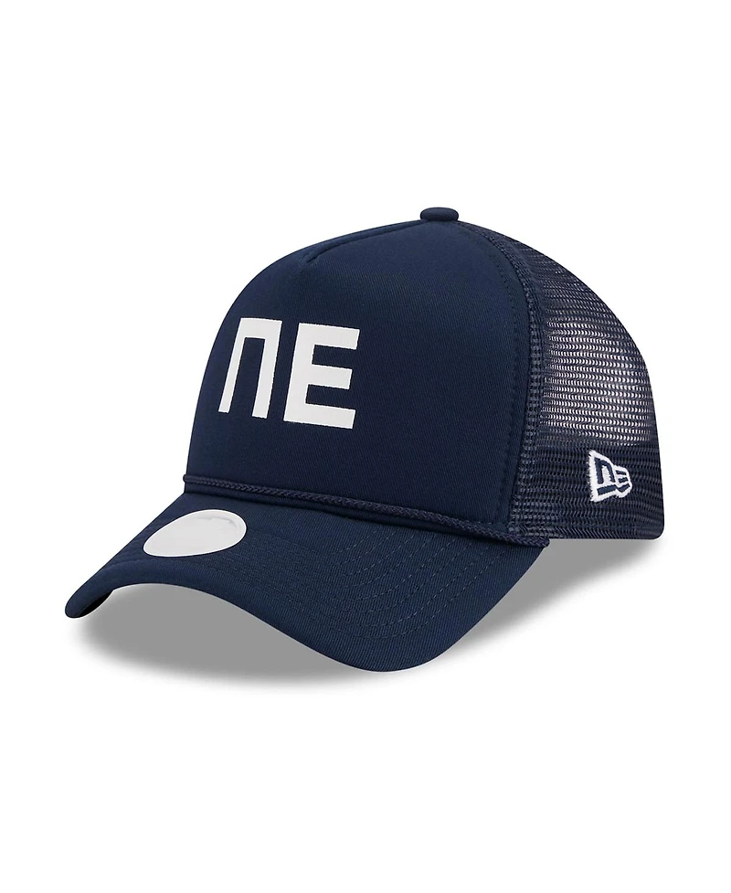 New Era Women's Navy New England Patriots McGee Trucker 9FORTY Adjustable Hat