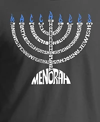 La Pop Art Men's Menorah Word T-Shirt