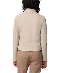 Soia & Kyo Women's Saskia-l Slim-Fit Leather Jacket With Stand Collar