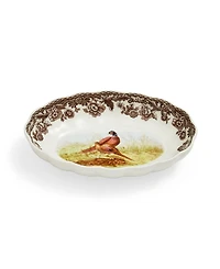 Spode Woodland Pheasant Oval Fluted Dish, Set of 2