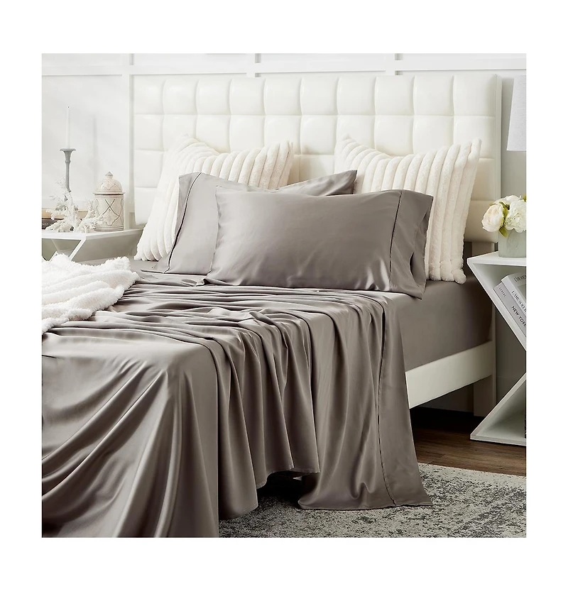 Cosy House Collection 100% Bamboo Viscose - Pillowcase Set Cooling, Breathable, Silky Soft