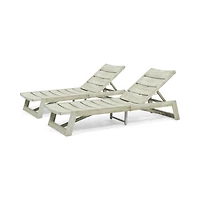 Streamdale Acacia Wood Chaise Lounge Set (Set Of 2)