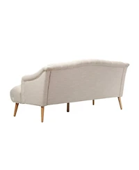 Streamdale Furniture Comfy 3-seat Sofa with Wooden Legs, Pu, for Living Room and Study