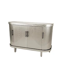 Simplie Fun Curved Sideboard Console Table with Adjustable Shelves