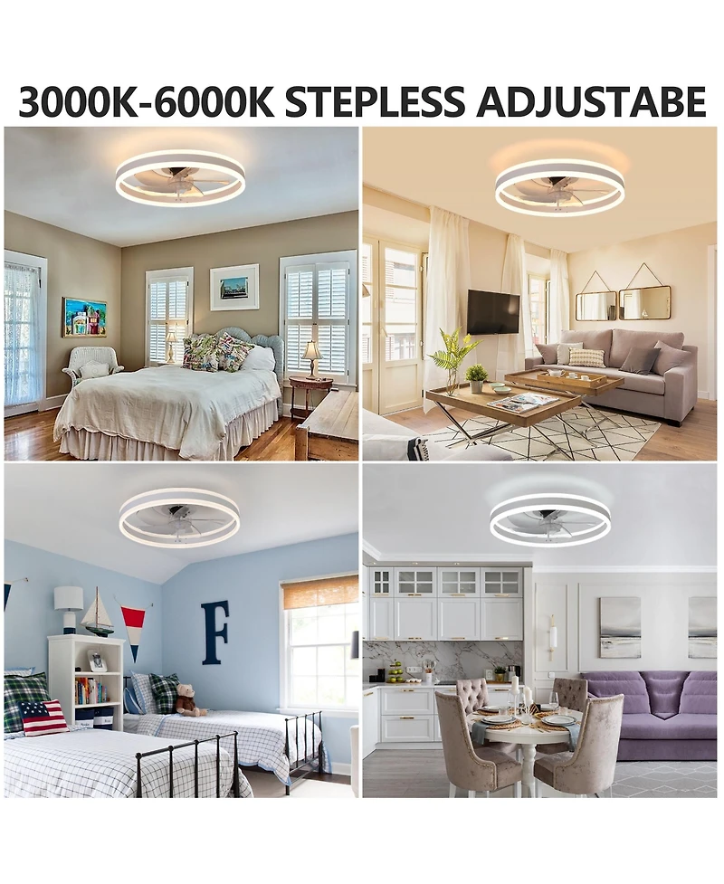 Streamdale Ceiling Fan with Lights Dimmable Led