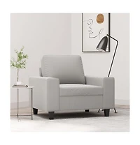 vidaXL Sofa Chair Light Gray 23.6" Microfiber Fabric