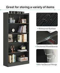 Tribesigns 78-inch Tall Bookcase, Modern 7-Tier White Library Bookshelf with Storage Shelves, Large Open Bookcases Wood Display Shelving Unit
