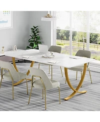 Tribesigns Executive Desk, 63” W x 31.5” D Large Office Desk, Modern Computer Desk Conference Table Meeting Room Table, Business Furnitu