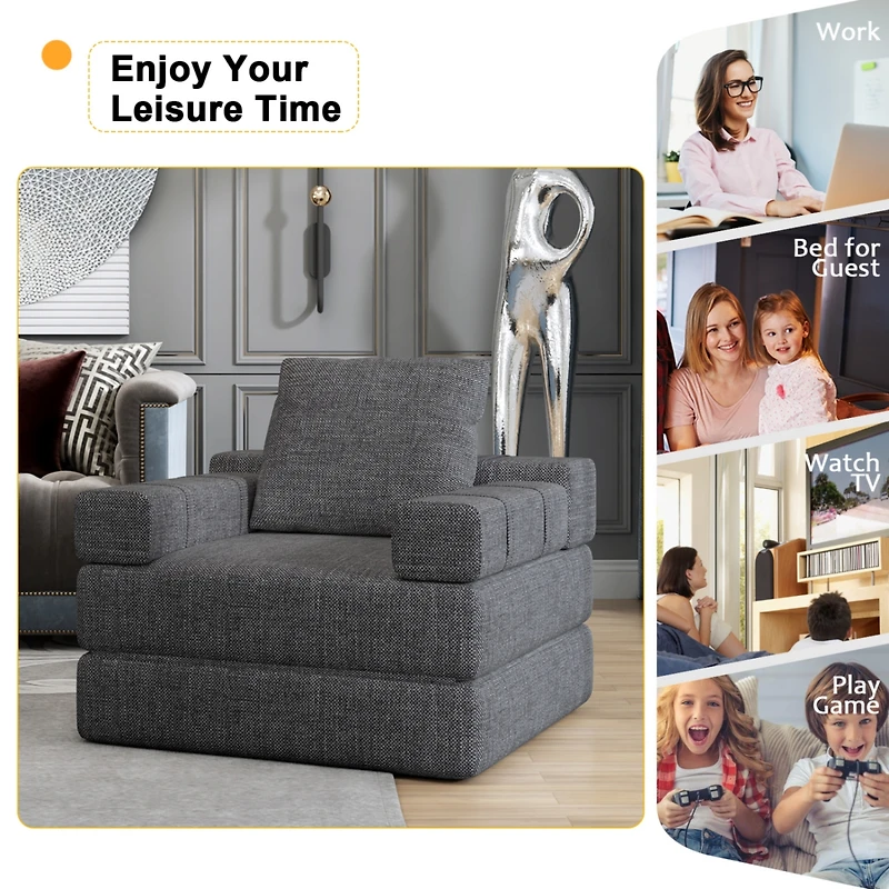 Streamdale Convertible Single Sofa Bed for Living Spaces