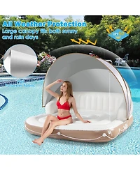Sugift Inflatable Pool Float Lounge Swimming Raft