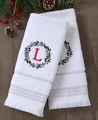 Skl Home Wreath Monogram Cotton Hand Towel, 16" x 26"