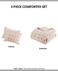 Intelligent Design Lucy Clip Jacquard 3-Piece Comforter Set