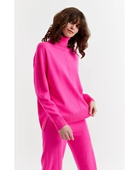 Chinti & Parker Women's Relaxed Roll Neck Wool Cashmere Sweater