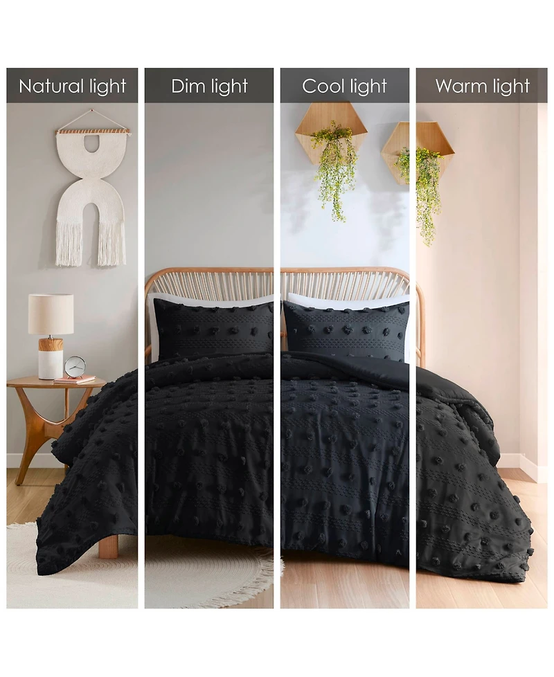 Intelligent Design Lucy Clip Jacquard 3-Piece Duvet Cover Set