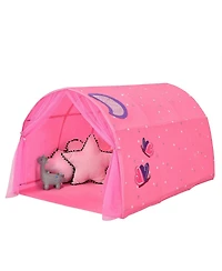Kids Galaxy Starry Sky Dream Portable Play Tent with Double Net Curtain-Pink