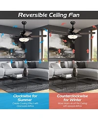 Sugift 52 Inch Ceiling Fan with 3 Wind Speeds and 5 Reversible Blades