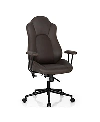 Vebreda High Adjustable Back Executive Office Chair with Armrest-Brown