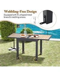 31.5-63 Inches Extendable Patio Table for 4-6 People
