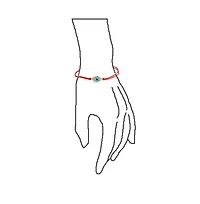 Bling Jewelry Minimalist Delicate Turkish Blue Evil Eye Red String Bracelet Cz Accent Gold Plated Sterling Silver