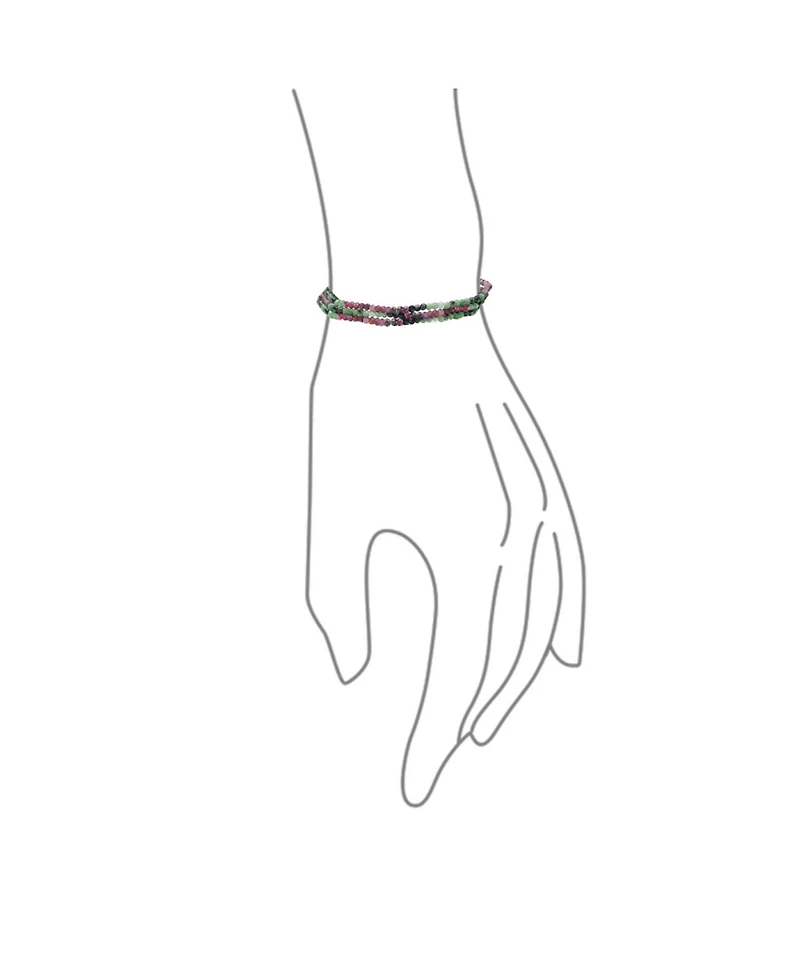 Bling Jewelry Natural Tiny Faceted Ombre Petite Seed Caviar Rondelle Beads Stretch Bracelets Stackable Set of 3 Strands