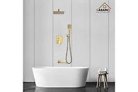 Casainc Built-In Shower Faucet System with 3-way Diverter Pressure-balanced Valve Included