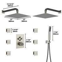 Casainc Single Handle 1-Spray Thermostatic 4-function Shower Faucet