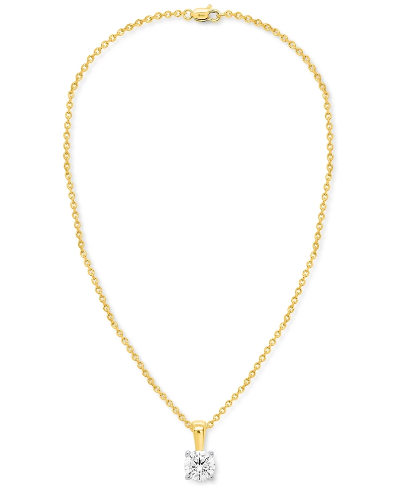 Forever Grown Diamonds 2-Pc. Set Lab Diamond Pendant Necklace & Matching Stud Earrings (1 ct. t.w.) Sterling Silver or 14k Gold-Plated Sterli