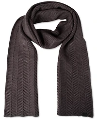 Kenneth Cole Reaction Men's Ribbed Herringbone Beanie & Scarf Set
