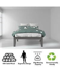 Gymax 14'' Twin Wooden Platform Bed Frame w/ Strong Slat Support Espresso