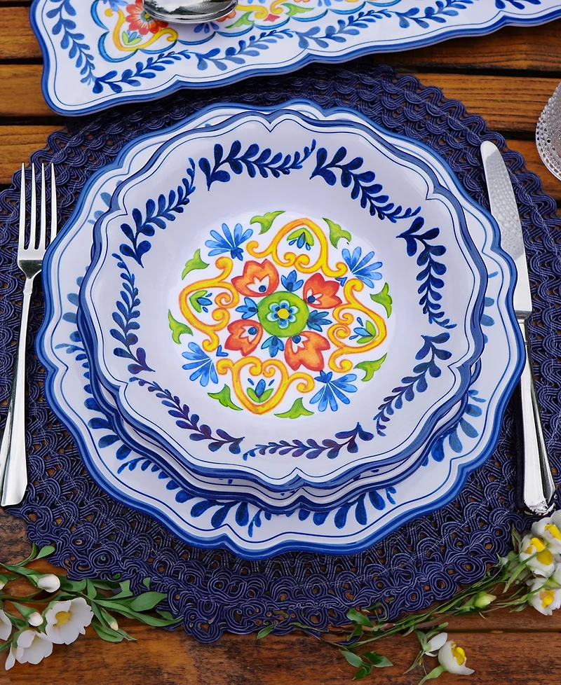 Certified International Flores 12 Pc Dinnerware Set, Service For 4