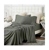 Cosy House Collection 100% Bamboo Viscose - Bed Sheet Set Cooling, Breathable