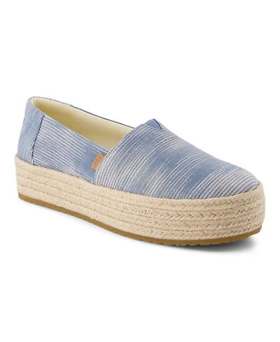 Toms Women's Valencia Novelty Denim Platform Espadrilles