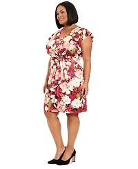London Times Plus Floral Cascade Sheath Dress