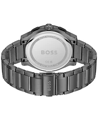 Hugo Boss Men's Peak 2.0 Quartz Chrono Ionic Plated Black Steel Watch 45mm