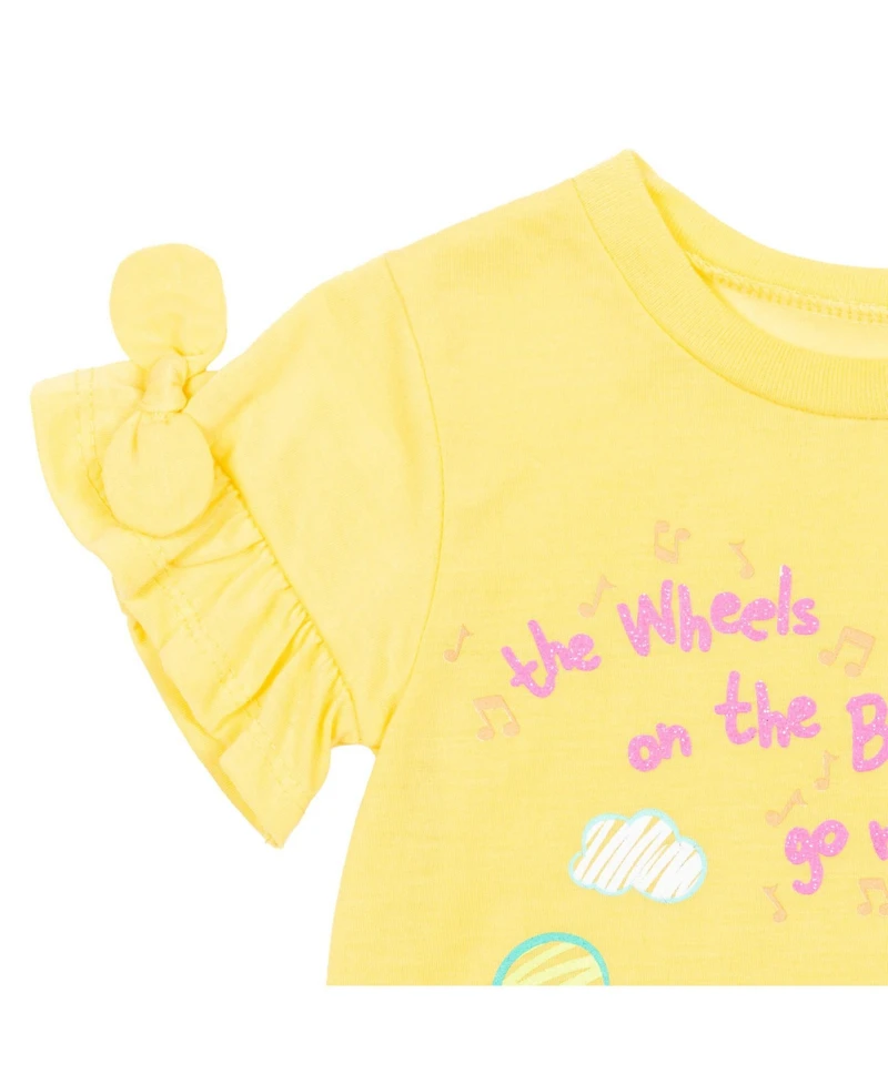 CoComelon Baby Girls Jj T-Shirt Leggings and Scrunchie 3 Piece Outfit Set to